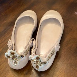 Size 10 Nude Tory Burch Flats